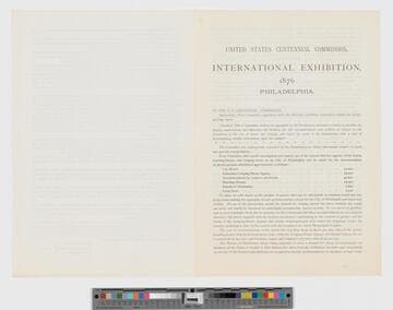 United States centennial commission. International exhibition, 1876 Philadelphia