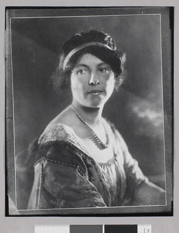 Portrait of Charmian London with necklace and headband