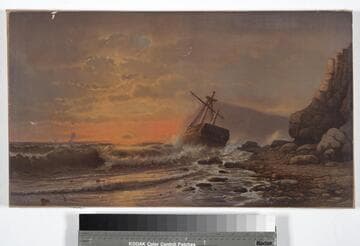 [Evening glow on the coast of Maine.]