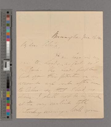 Thomas Babington Macaulay, 1st Baron Macaulay. Letter to Selina Macaulay