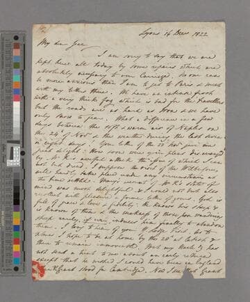 Thomas Gisborne Babington. Letter to Jean Babington