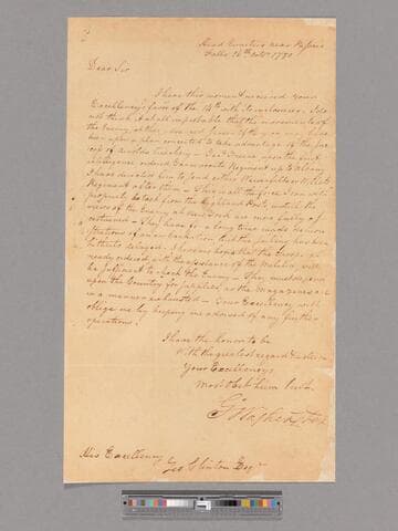 Letter from George Washington, headquarters near Passaic Falls, to George Clinton
