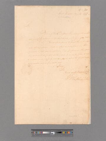 Letter from George Washington, headquarters Morristown, to Brigadier General James Mitchell Varnum