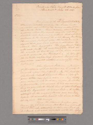 Letter from George Washington, camp near Whitemarsh 15 miles from Philadelphia, to George Clinton