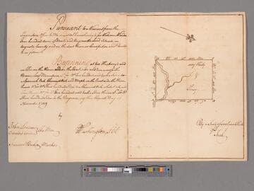 Survey by George Washington made for William Warden
