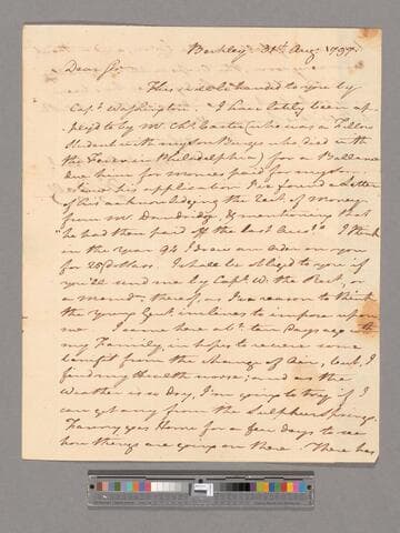 Letter from Burgess Ball, Berkeley, to George Washington
