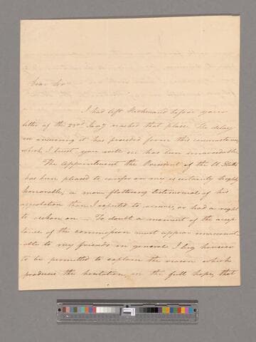 Letter from John Tayloe, Mount Airy, to George Washington