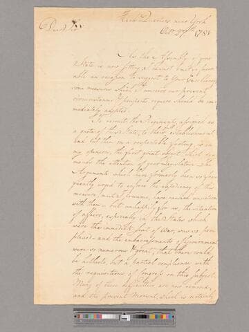 Letter from George Washington, headquarters near York, to Thomas Nelson, Jr