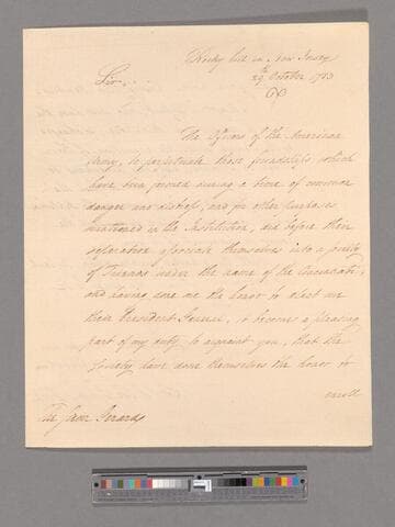 Letter from George Washington, Rocky Hill, to Conrad Alexandre Gérard de Rayneval