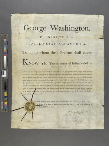 Letter of Protection to "the Nation of Indians called the Eel Rivers."