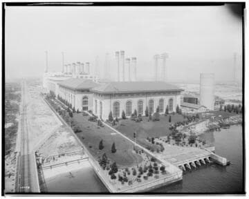 Long Beach Steam Station (misc.) - Plant #3 in background - From top of bridge