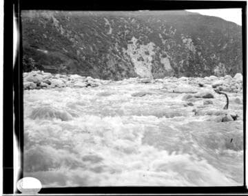 The Santa Ana River during a flood