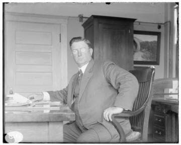 B.F. Pearson at his desk