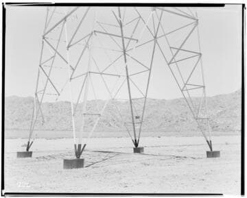 Boulder-Chino Transmission Line - Footings on Tower in Dry Lake