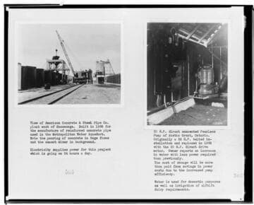 P4 - Pumping Plants - page 10 of Laws Book. two copy prints of Pumping Plant customers