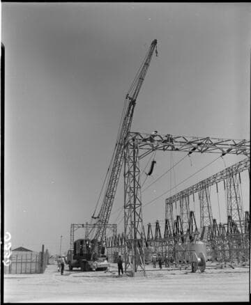 Construction of Etiwanda Generating Station switch racks