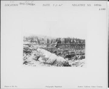Big Creek, Florence Lake Dam - Construction of multiple-arch dam