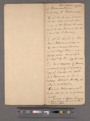 Memorandum relating to the Delawares