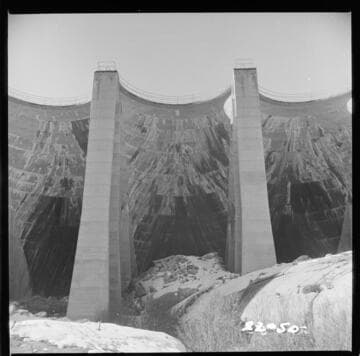 Big Creek, Florence Lake Dam - View of Intrados, Arch #18