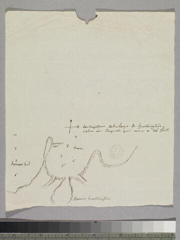 Map : Huntington Bay, N.Y., by Charles-René-Dominique Sochet Destouches, ca. 1780