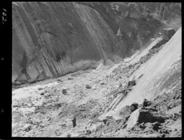 Big Creek - Mammoth Pool - Drilling and shooting on West abutment of damsite