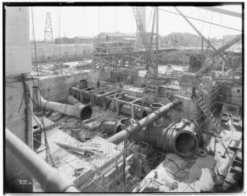 Long Beach Steam Station, Plant #3 - General view of construction