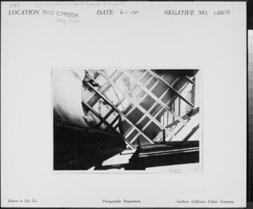 Big Creek Huntington Lake Dams - Looking down inside of Intake Tower