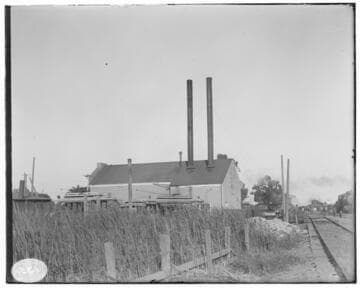 Street view of the Santa Barbara Consolidated Railway Steam Plant