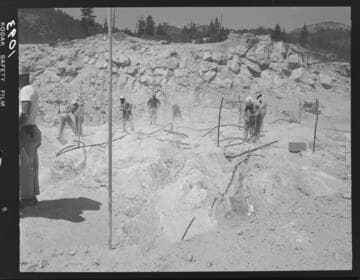 Big Creek - Mammoth Pool - Drilling on Spillway Crest