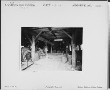 Big Creek, Florence Lake Dam - Camp 62 Warehouse