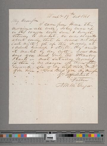 McGregor, Nathaniel Mortimer.  Letter to Roderick Mortimer McGregor