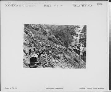 Big Creek, Stevenson Creek Test Dam - Steam Shovel near Stevenson Creek Lower Falls