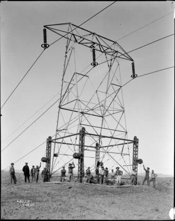 Big Creek Transmission Line - Raising Towers for 220kV transmission
