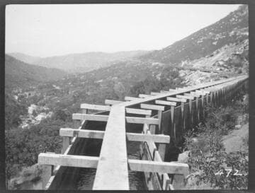 View of the flume line at Tule Plant