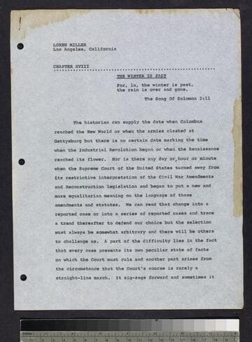 Typed copy of chapter 18 "The Winter is Past"