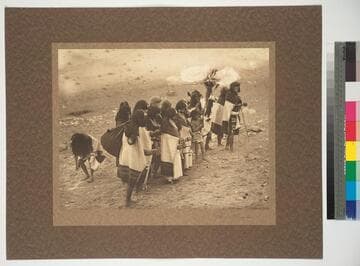 Hopi Pueblo of Oraibi, Arizona. The Flute Dance of the Hopi is the most poetic and beautiful of all their ceremonies