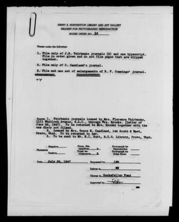 Diaries of John B. Fairbanks [microform] : 1877-1902