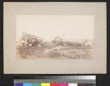 Native huts. St. Lawrence Bay, Siberia