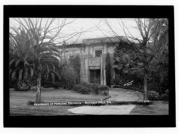 Residence of Marlene Deitrich, Beverly Hills, Cal. [i.e. Dietrich]