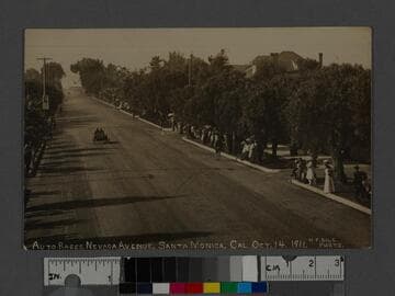 Auto races, Nevada Avenue, Santa Monica, Cal. Oct. 14, 1911
