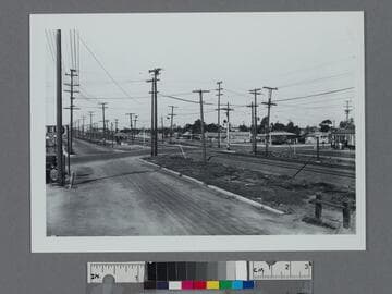 Looking west from intersection of Washington and Venice Blvds., Venice, California