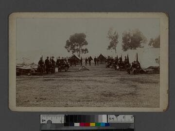 Co. C. Just after breakfast at Camp Santa Monica, Aug. 21, 1894
