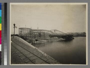 "Race Thru the Clouds" roller coaster and lagoon, Venice, California