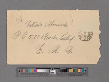 Letter from Ysidro Alvarado (La Sandia) to Antonio Alvarado (Reseda, California)