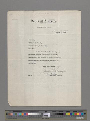 Letter to Jue Soon from James Persinger