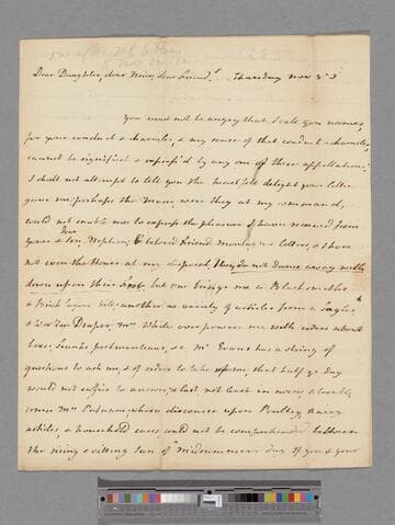 Montagu, Elizabeth (Robinson). Letter to Elizabeth (Charlton) Montagu