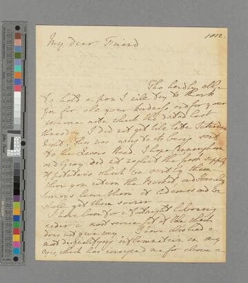 Hannah More. Letter to Mrs. Hoare