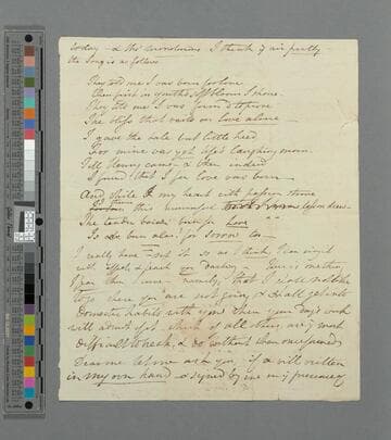 Opie, Amelia (Alderson). "They told me I was born for love…" : 12 line song