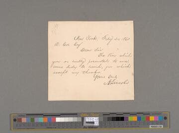 Abraham Lincoln, New York, letter to Abraham Siddon Cox