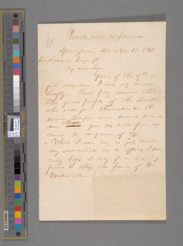 Abraham Lincoln, Springfield, Illinois, letter to Samuel Haycraft, Elizabethtown, Kentucky